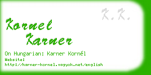 kornel karner business card
