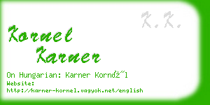 kornel karner business card